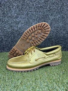 Timberland Women’s Size 9 Gold Leather Boat Shoes Noreen 3 Eye Metallic A5NDV - Picture 1 of 9