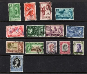 SARAWAK - Teilsatz 14 Elisabeth II und Krönung - MLH und gebraucht SG 187-201 - Bild 1 von 1