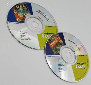 Carmen Sandiego USA + Amazon Trail 3rd PC Mac CD-ROM Lot Educational Classics - Picture 1 of 3