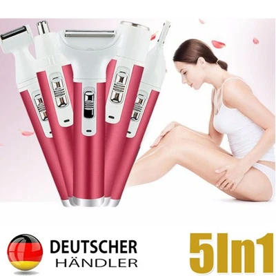 5In1 Elektrischer Rasierer für Frauen Damenrasierer Gesicht Bart Schnurrbart DE~ - Bild 1 von 4