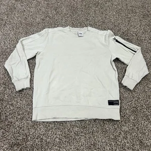 Zara Rundhals Pullover Strick Herren Small Cremeweiß - Bild 1 von 7