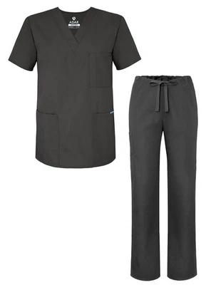 Conjunto Médico Adar Universal Unisex - Blusa Médica Cuello en V y Pantalones Cónicos con Cordón Foto 1 de 4