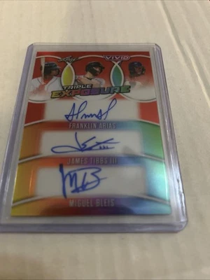 2025 LEAF VIVID Triple Exposure AUTO Arias Tibbs Bleis RC CARD 1/2 - Image 1 of 4