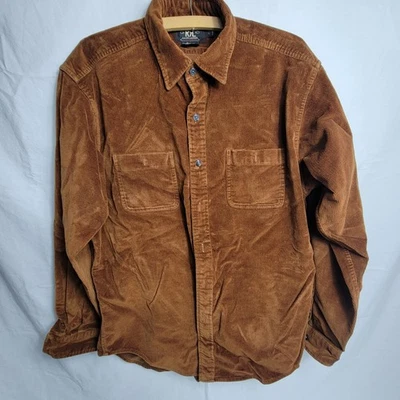 Vintage RRL Double RL Ralph Lauren Shirt Corduroy Men Size L Dark Brown - READ- - Image 1 of 4