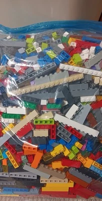 Lote Lego 10 libras ladrillos de colores surtidos 1x8 1x6 1x4 1x3 1x2 Foto 1 de 2