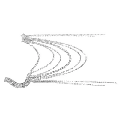  Fringed Blazer Lapel Brooch Jewelry Multi-layered Rhinestone Pin - Image 1 of 4