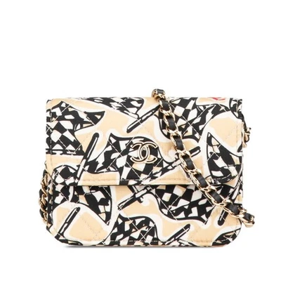 CHANEL Matelasse Coco Mark Checkered Flag Motif Mini Chain Shoulde... GZl1buid - Image 1 of 4