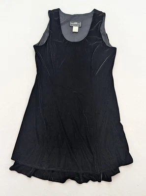 Vestido Molly Malloy Vintage Años 90 Para Mujer Talla 16 Negro Terciopelo Texturizado Romántico Foto 1 de 4