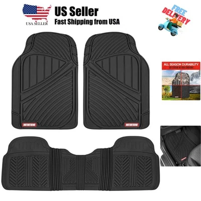 FlexTough Performance All Weather Rubber Car Floor Mats - 3 Piece Floor Mats ... Foto 1 de 4