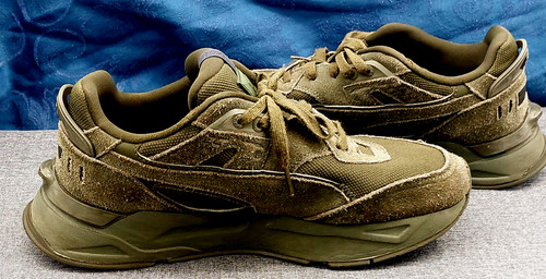 Scarpa casual Puma uomo Mirage sport stringata verde sneaker taglia 9 382739 08