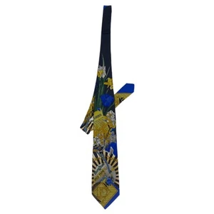 LEONARD Paris Daffodil Floral Fabrica Tabacos Silk Tie Made in Italy 58" x 3.75" - Picture 1 of 19