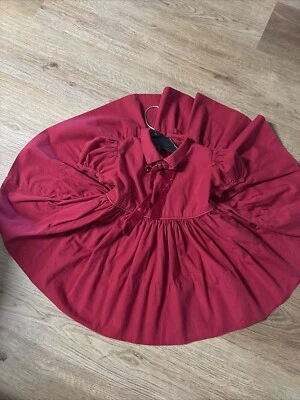 Vintage Handmade Full Circle Dress Red 2T - Image 1 of 4