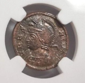 She-Wolf Twins Constantine I NGC AU Roman Empire Nummus Child Remus Romulus Roma - Picture 1 of 12