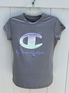 Girls Light Gray, White, Purple, Mint Green Champion Short Sleeve T-Shirt 10/12 - Picture 1 of 3