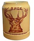 Vintage B.P.O.E. Elks Stoneware Beer Mug Stein Auld Lang Syne 4.25" H X 3.5" W