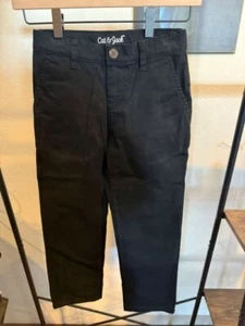 Boys Black Chino Pants By Cat & Jack Size 7 - Picture 1 of 2