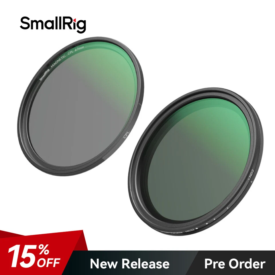 SmallRig Phone Attachable VND Filter ND2-ND32 (1-5 Stop)/ CPL Filter 67mm - Image 1 of 1