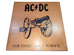 1981 AC/DC For Those About To Rock Vinyl Record LP Original Album Atlantic - Picture 1 of 13