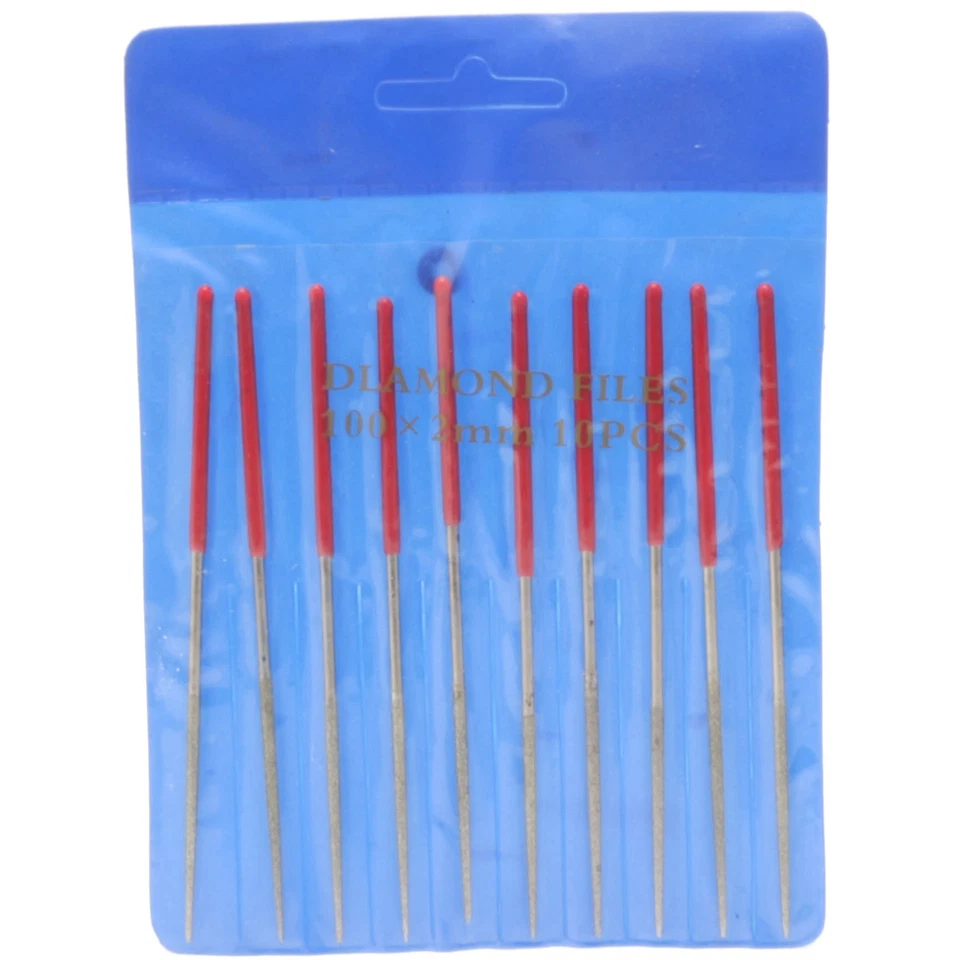 10Pcs 4" inch 100 MM x2 MM ROUND Diamond Coated Needle Saw Files Filing Cutting - Image 1 of 4