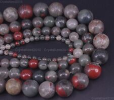 Natural African Bloodstone Gemstone Round Beads 4mm 6mm 8mm 10mm 12mm 15.5" Pick