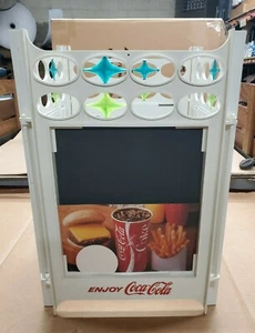 RARE VINTAGE Enjoy Coca Cola Menu Board Hanging Chandelier Sign Display - Picture 1 of 10
