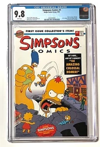 Simpsons Comics 1 by Bongo Comics, CGC 9.8, White Pages - Picture 1 of 2