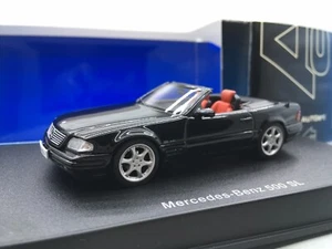 πΊπ¦ 1:43 AutoArt Mercedes 500 SL R129 Final Edition Black Red 500SL 1/43 129 - Picture 1 of 9