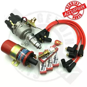 Mini paquete de distribuidor electrónico 1962-1980, bobina deportiva, cables, bujías, - Imagen 1 de 12
