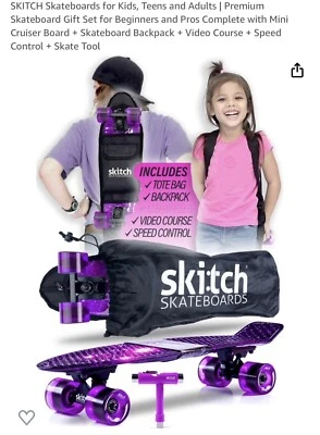 SKI:TCH Skateboards 22" Completo Púrpura Galaxia O Azul Galaxy NUEVO Foto 1 de 2