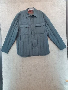 Robert Graham Quilted Shirt Jacket Camo Lined Men XL Slate Blue Puffer New $348 - Picture 1 of 24