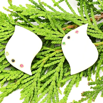 Brincos de pedra preciosa de ouro amarelo 14k redemoinho orgânico espinélio - Imagem 1 de 3