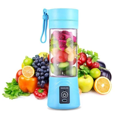 MINI FRULLATORE PORTATILE DA VIAGGIO SUCCO FRUTTA COPPA MIXER FRULLATI 380ML SC0 - Immagine 1 di 4