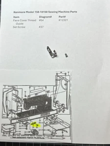 Kenmore Sewing Machine 158.18150 Face Cover Thread Guide - Picture 1 of 1