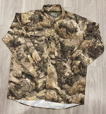 Drake Waterfowl Shirt Mens M Long Sleeve Advantage Max-4 Camo Vented Hunting - Image 1 of 4