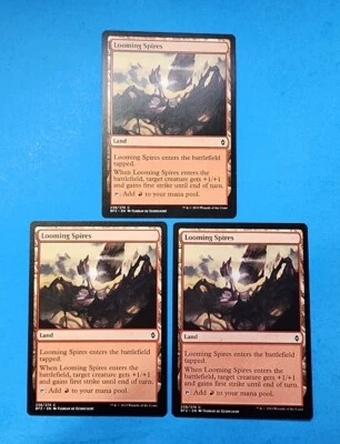 3x Looming Spires Battle For Zendikar 2015 Mtg Magic Card Red Mountain Land 238 - Image 1 of 2