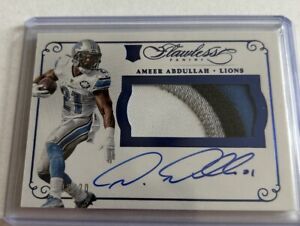 2015 Panini Flawless Rookie Patches Autographs Blue  Ameer Abdullah 02/20