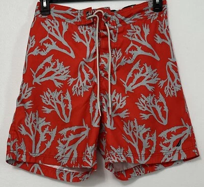 Мужские плавки Nautica средние коралловые графические 7 дюймов пляжные, для плавания, красные и серые - Изображение 1 из 4