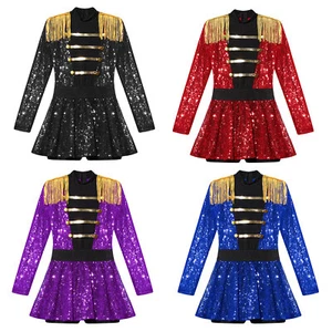 Costume bambina vestito uniforme carnevale ginnastica squadra tuta Ringmaster - Foto 1 di 52