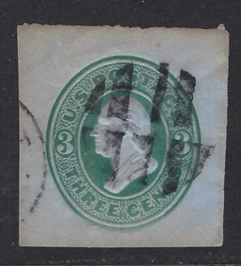 Bigjake: U166, 3 Cent Washington - grün auf blau - Bild 1 von 1