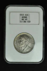 1937 Boone Commemorative Half Dollar NGC MS65 - Picture 1 of 4