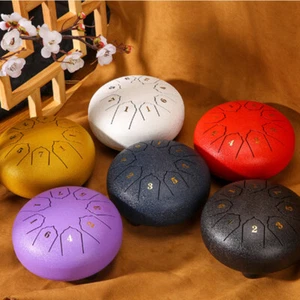 6 Inch  Rain Drum for Outside Garden Steel Tongue Drum Rain Chime 8 Note Drum - Picture 1 of 6