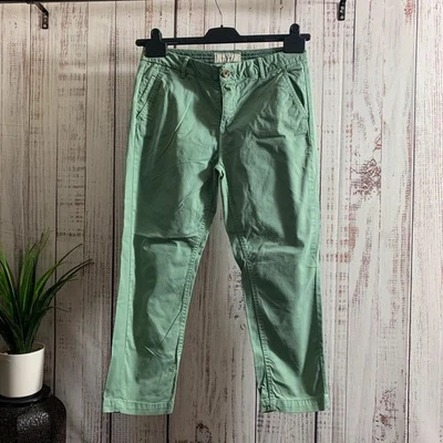 FatFace Women’s Cropped Trousers UK 8 EUR 36 Green Relaxed Fit Chinos - Image 1 of 4