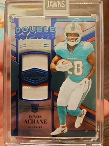 2023 Plates & Patches DE’VON ACHANE Rookie Double Coverage Dual Patch Blue /50 - Picture 1 of 3