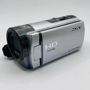 Sony HDR-CX180 HD Handycam Camcorder Video Camera 30x Zoom Silver Working Used  - Picture 1 of 14