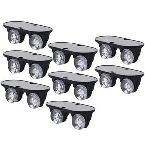 Caja de almacenamiento 8 piezas poleas adhesivas polea basura rueda unidireccional accesorios - Imagen 1 de 12