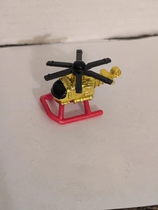 Plastic Helicopter Toy 1996 LGT 2" 90s Toy Gold Red Loose - Picture 1 of 1