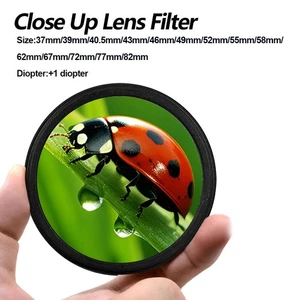 Macro Close Up Lens Filter +1 Diopter 37/39/46/49/52/55/58/62/67/72/77/82mm - Picture 1 of 147