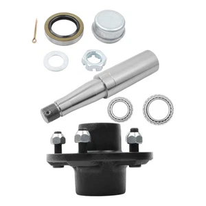 LABLT 5 × 4.5/5/5.5 Trailer Hub Kit For 3500 lbs Round #84 Spindle W/Bearing Kit - Picture 1 of 17