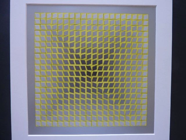VICTOR VASARELY - Farbige Druckgraphik 1973 "Grafische Muster & Illusion" !! - Bild 1 von 1