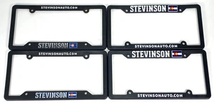 4 marcos de matrícula de concesionario de automóviles Stevinson - Colorado - negro - auto - Imagen 1 de 3